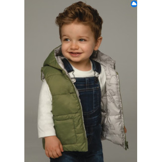 Chaleco Acolchado Reversible Bosque