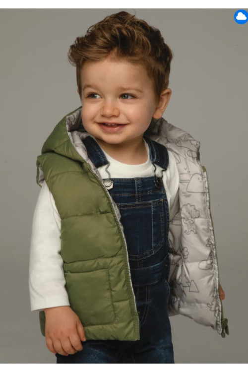 Chaleco Acolchado Reversible Bosque