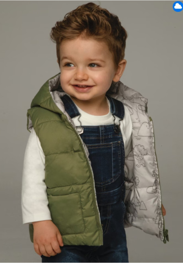 Chaleco Acolchado Reversible Bosque