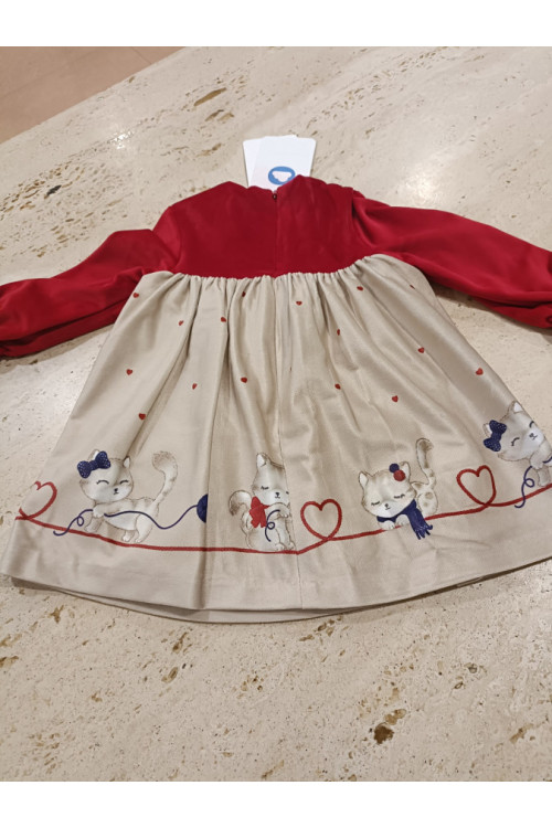 Vestido Guinda Gatos