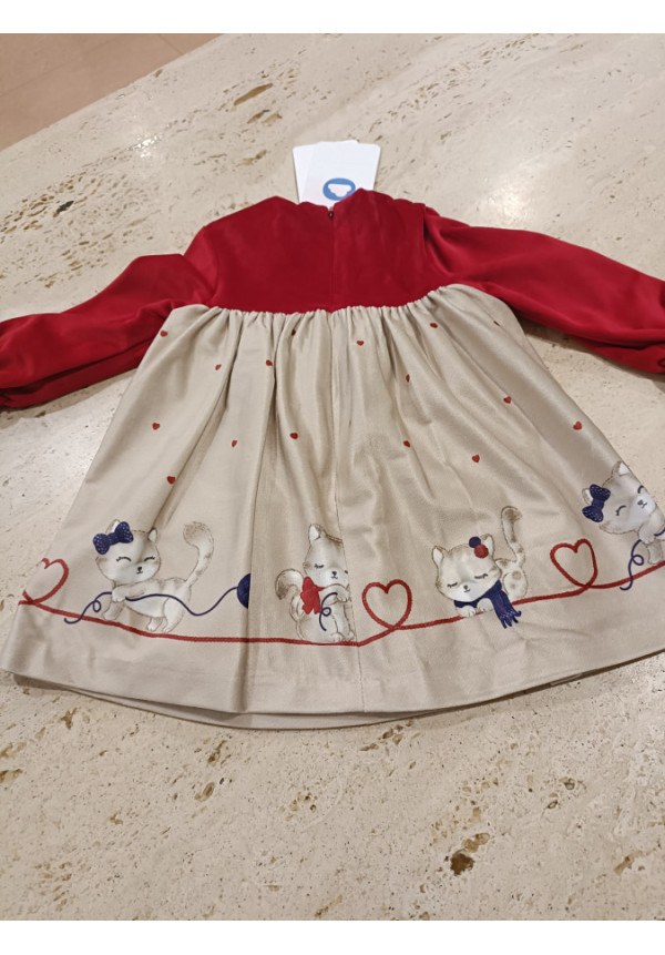 Vestido Guinda Gatos