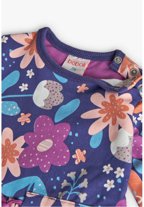 Vestido Felpa Flores