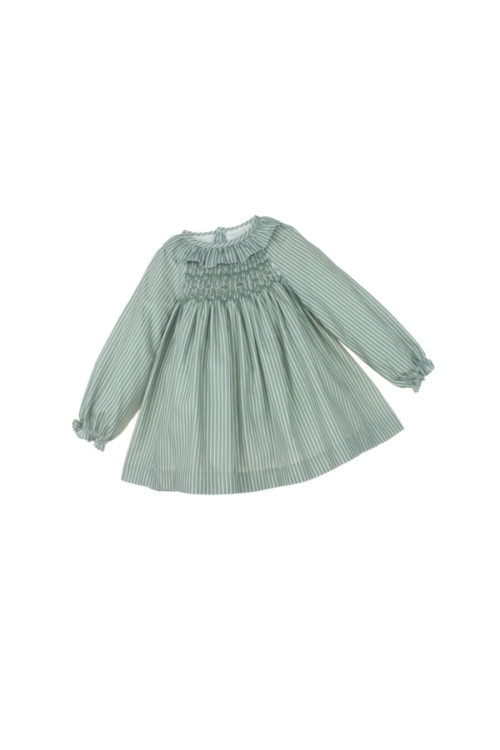 Vestido Rayas Verde Blanco