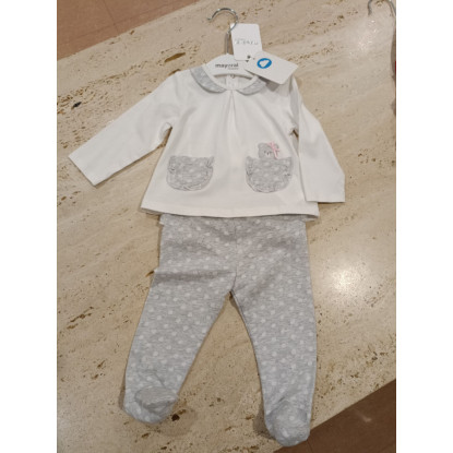 Conjunto Polaina 2p Gris Oso