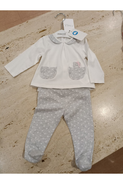 Conjunto Polaina 2p Gris Oso