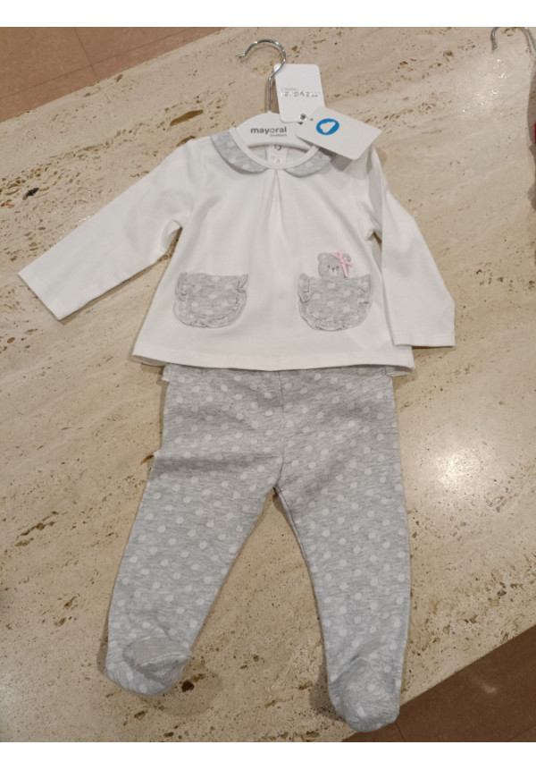 Conjunto Polaina 2p Gris Oso