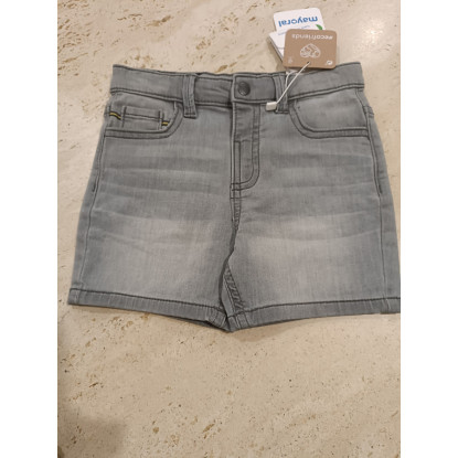 Pantalón Vaquero Corto Gris Claro