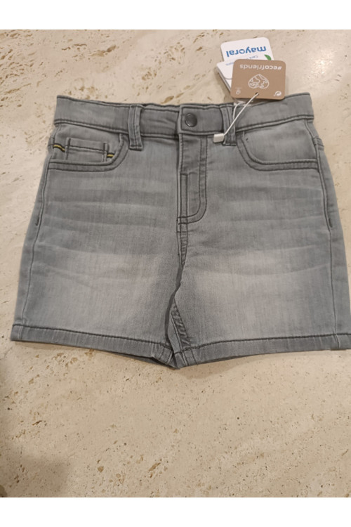 Pantalón Vaquero Corto Gris Claro