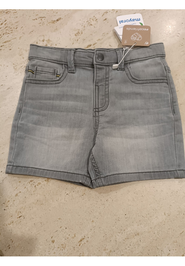 Pantalón Vaquero Corto Gris Claro