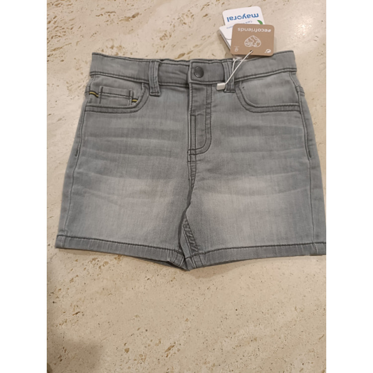 Pantalón Vaquero Corto Gris Claro