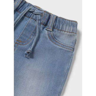 Pantalón Vaquero Sin Botón Azul Medio