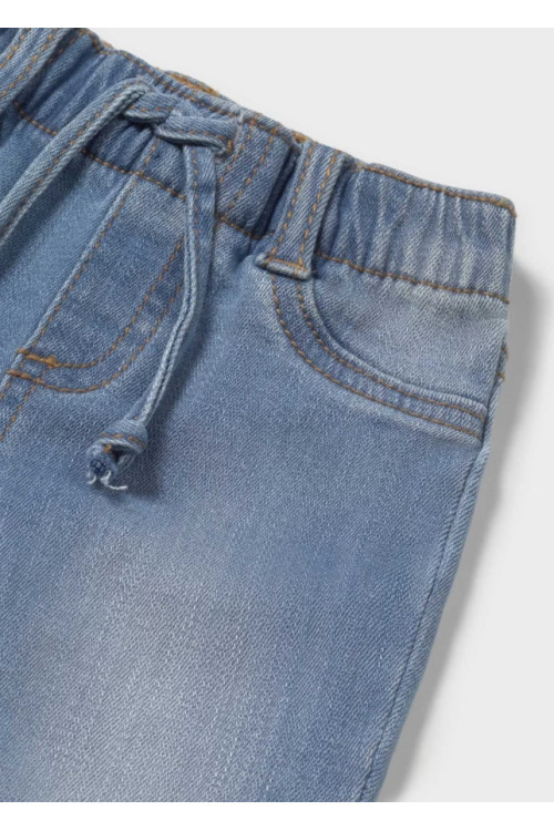 Pantalón Vaquero Sin Botón Azul Medio