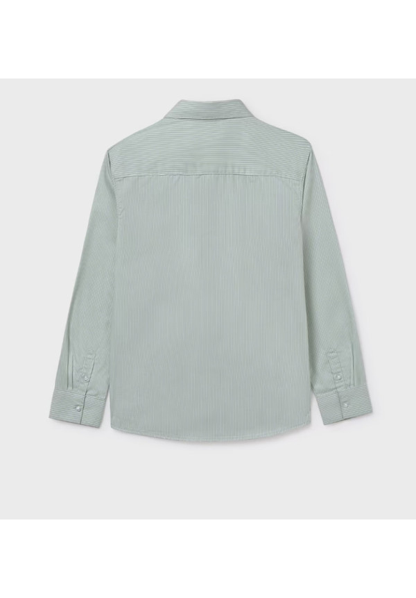 Camisa Rayas M/L Verde