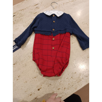 Pelele Cuadros rojo