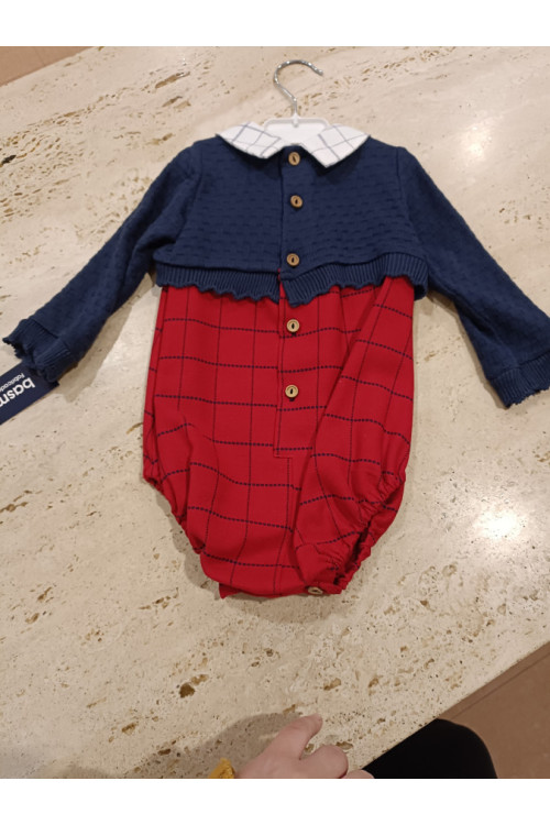 Pelele Cuadros rojo