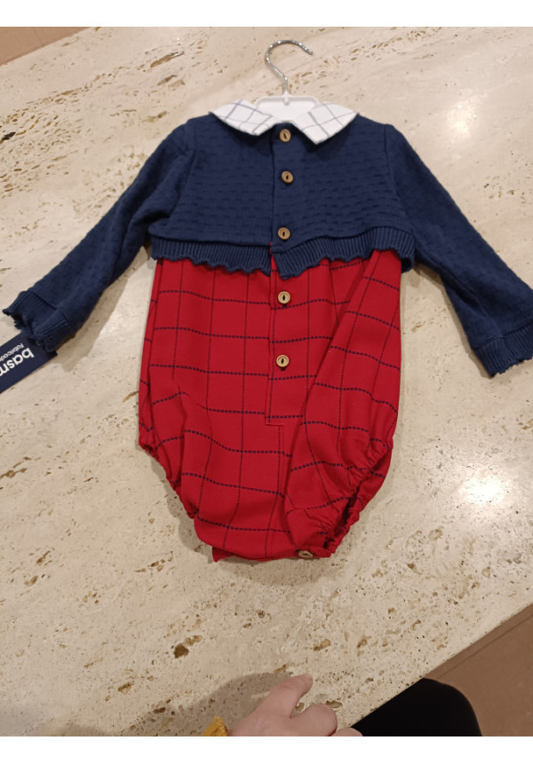 Pelele Cuadros rojo