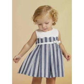 Vestido Rayas Blanco/Marino