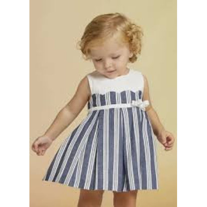 Vestido Rayas Blanco/Marino