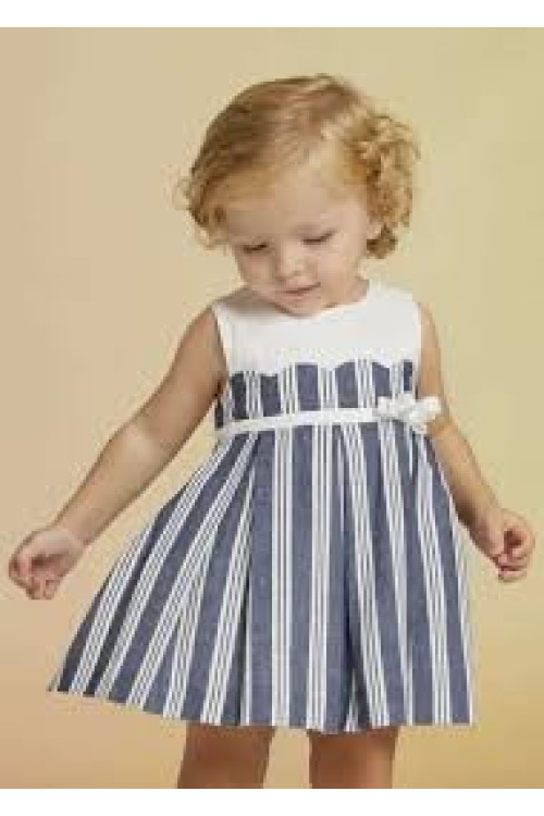 Vestido Rayas Blanco/Marino
