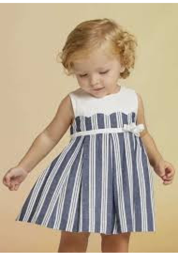 Vestido Rayas Blanco/Marino