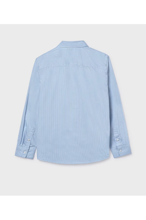 Camisa Rayas M/L Celeste