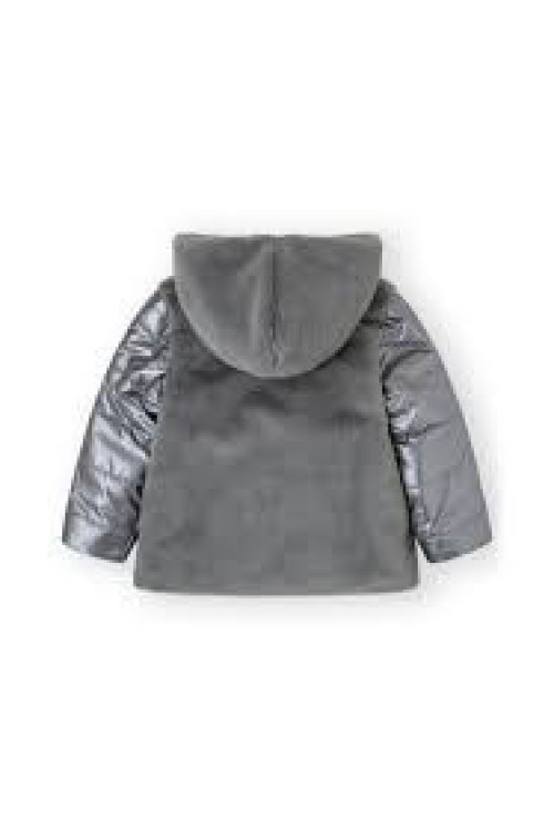 Abrigo Acolchado Combinado Gris