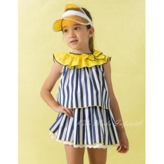 Vestido Rayas Blanco/Azul