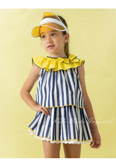 Vestido Rayas Blanco/Azul