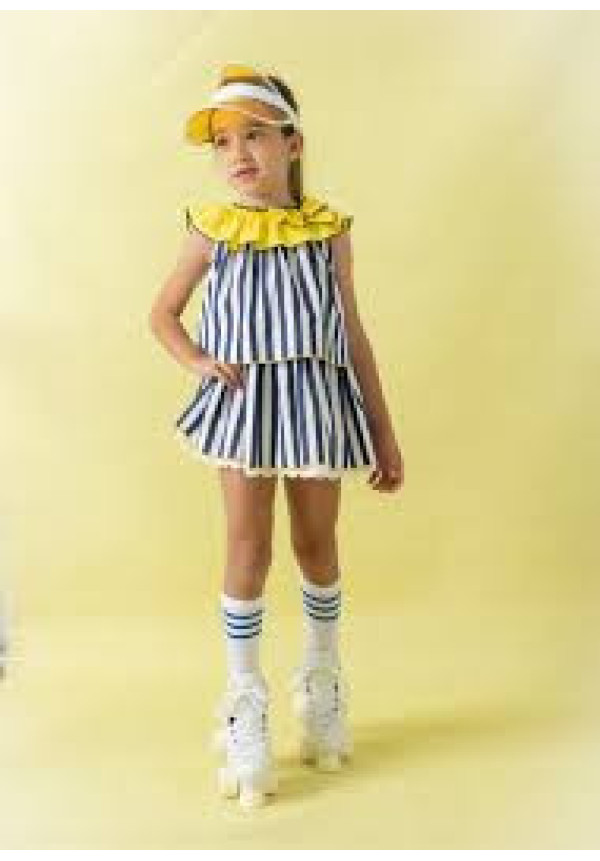 Vestido Rayas Blanco/Azul