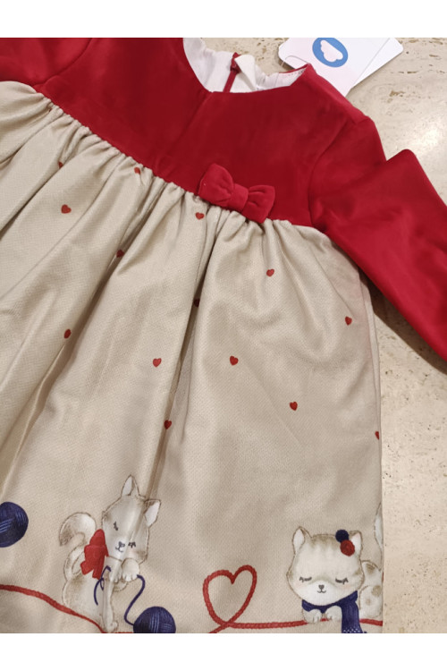 Vestido Guinda Gatos