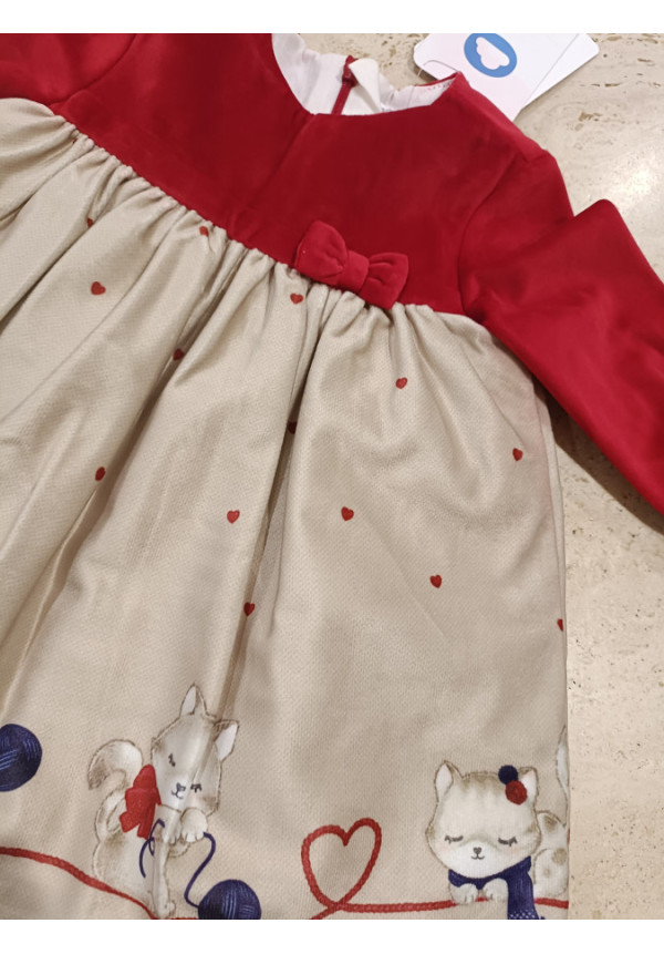 Vestido Guinda Gatos