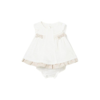 Vestido 2p Crudo Lazos