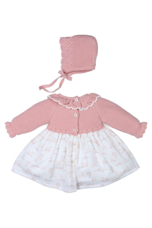 Vestido + Capota Rosa