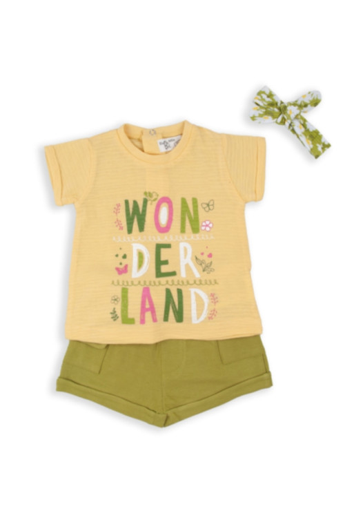 Conjunto 2p + Cinta Pelo Vainilla