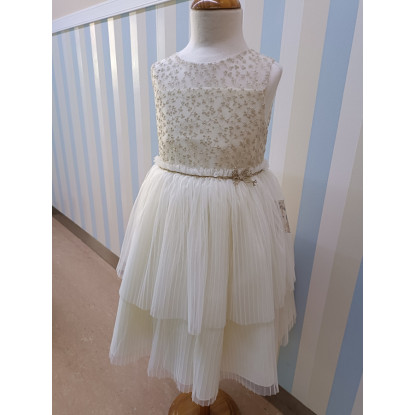 Vestido Ceremonia Tul/Dorado