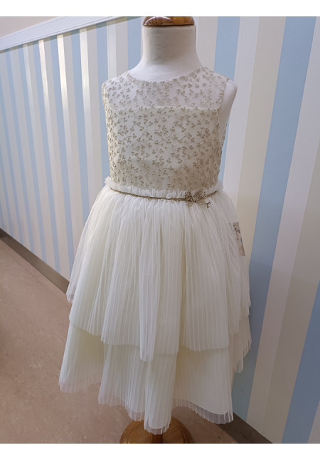 Vestido Ceremonia Tul/Dorado