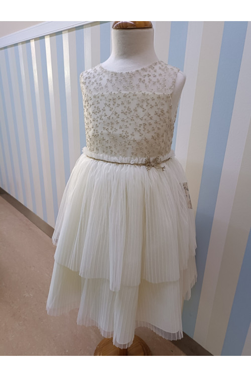 Vestido Ceremonia Tul/Dorado