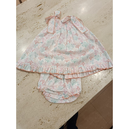 Vestido 2p Estampado Corales