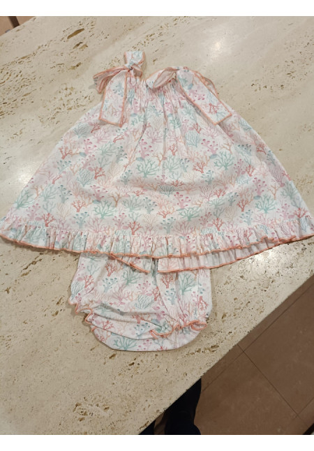 Vestido 2p Estampado Corales