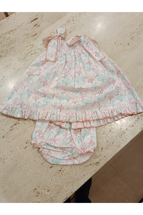 Vestido 2p Estampado Corales