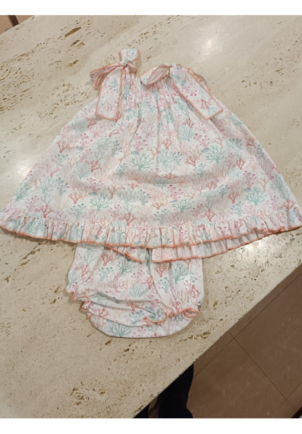 Vestido 2p Estampado Corales
