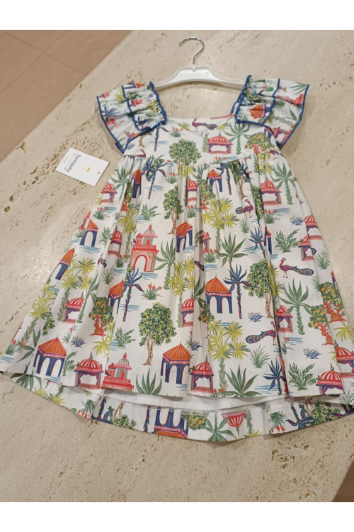 Vestido Estampado Pavo Real