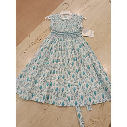 Vestido Nido de Abeja Azulado