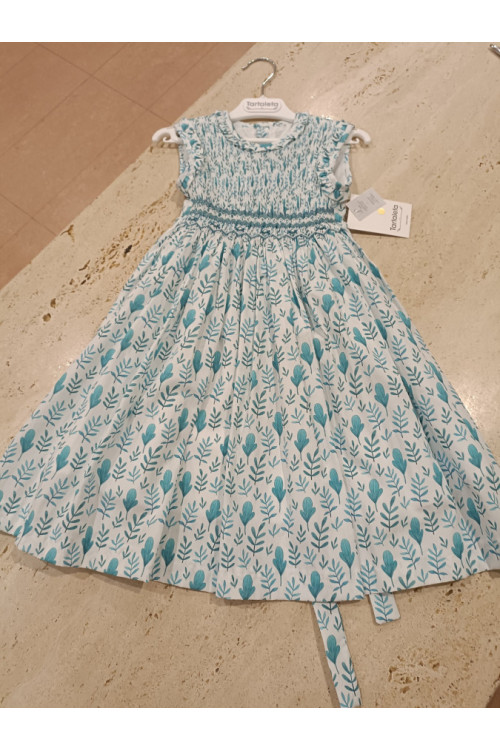 Vestido Nido de Abeja Azulado