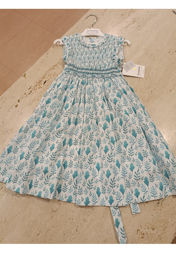 Vestido Nido de Abeja Azulado