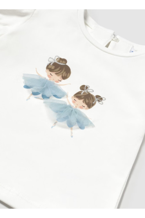 Conjunto 2p Tul Plisado Cielo