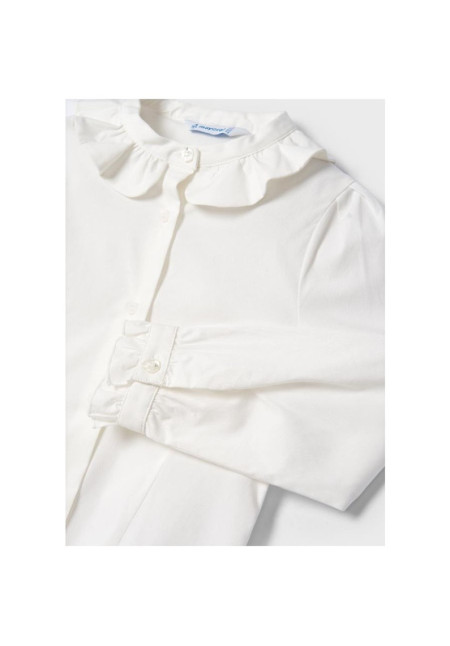 Blusa Volante Cuello Crudo
