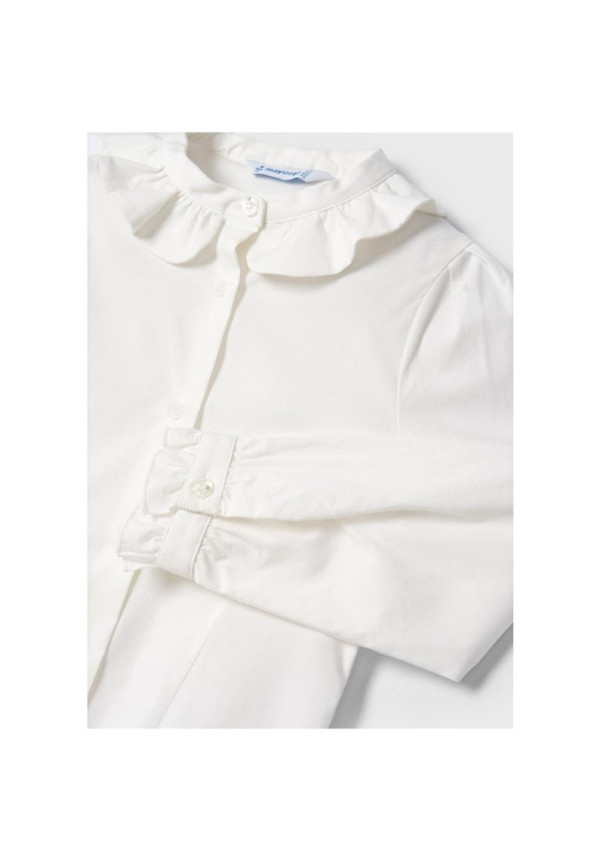 Blusa Volante Cuello Crudo