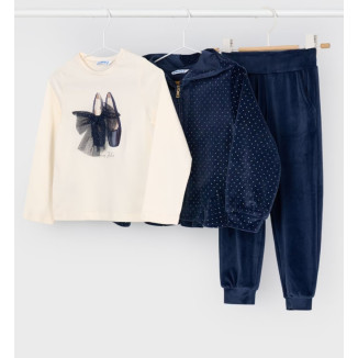 Chandal 3p Terciopelo Marino