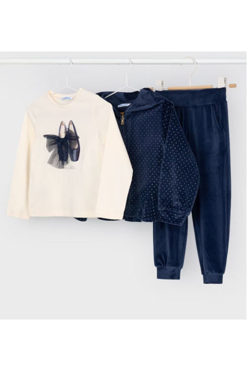Chandal 3p Terciopelo Marino